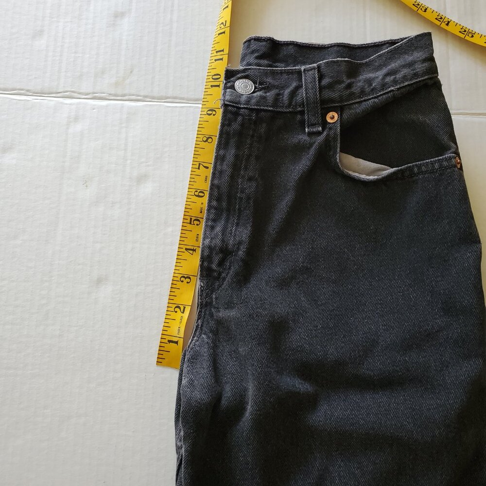 Vintage Levi's 550 High Raise Relaxed Fit‎ Tapered Leg Black Jeans 8 Reg M - Picture 11 of 16